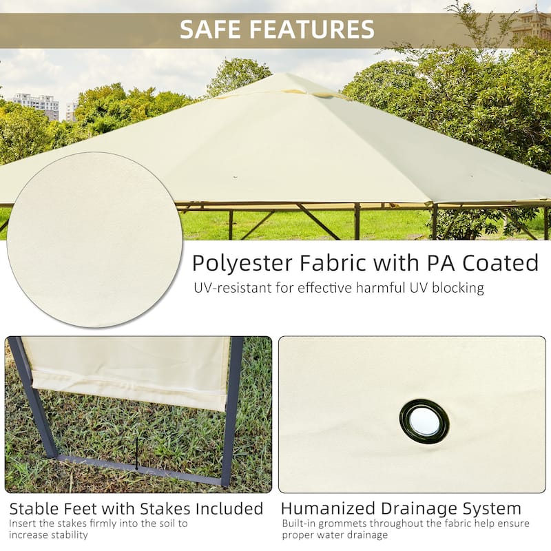 Outsunny Modern 10' x 10' Outdoor Gazebo Canopy Cover