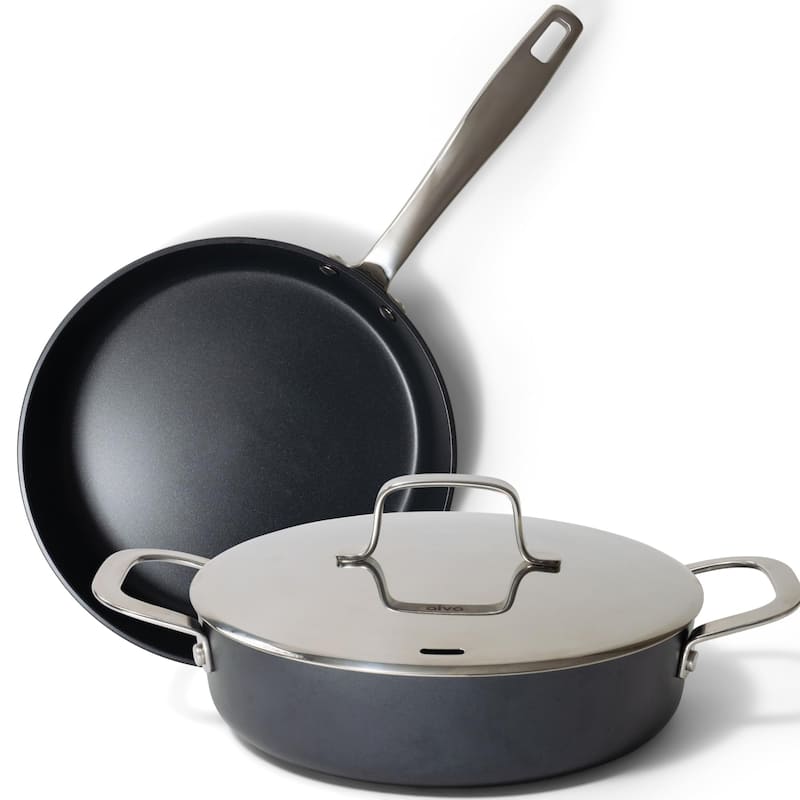 Alva Maestro Non-Toxic Ceramic Nonstick Frying Pan - 3 Qt Saute Pan & Frying Pan