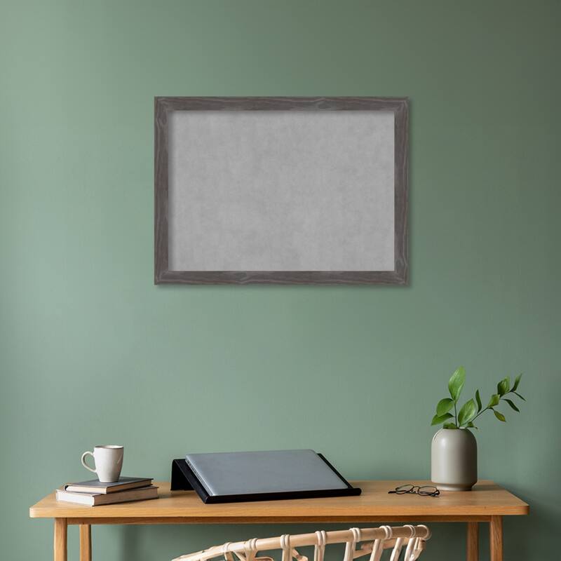 Amanti Art Woodridge Rustic Grey Framed Magnetic Board