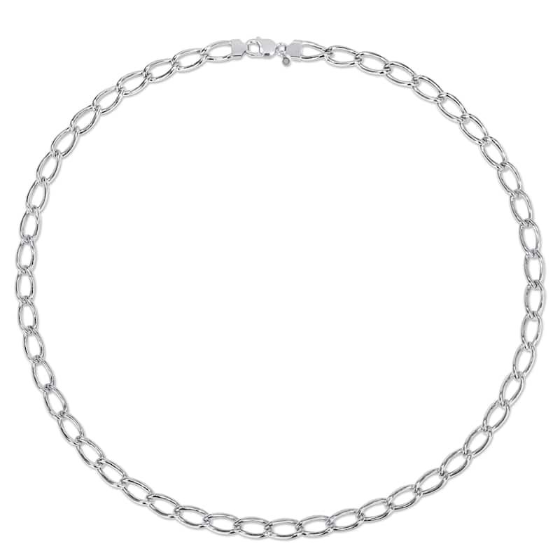 Miadora Sterling Silver Link Necklace