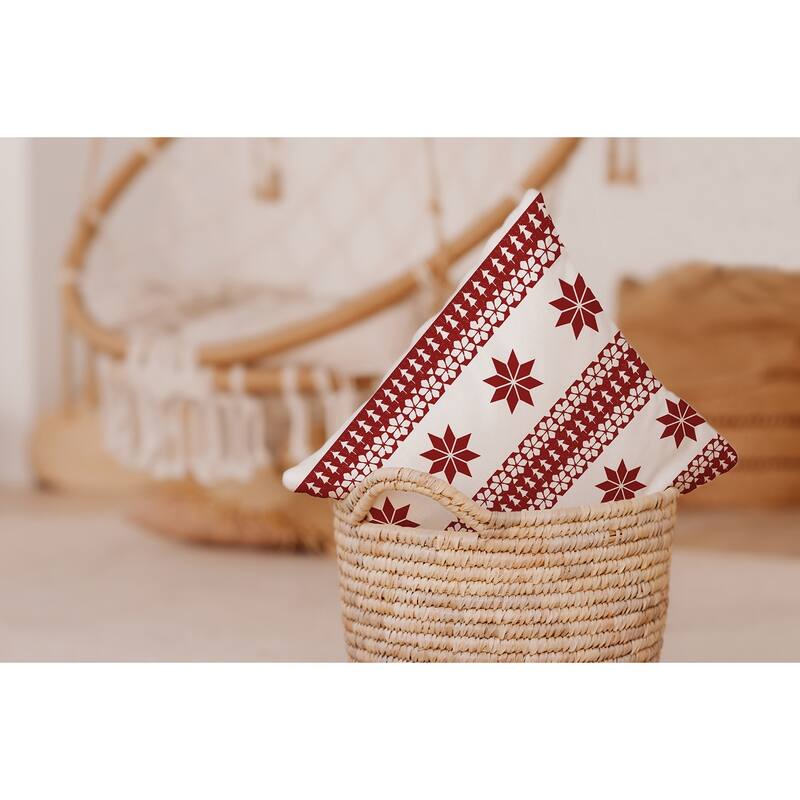 Poinsettia Charm Accent Pillow