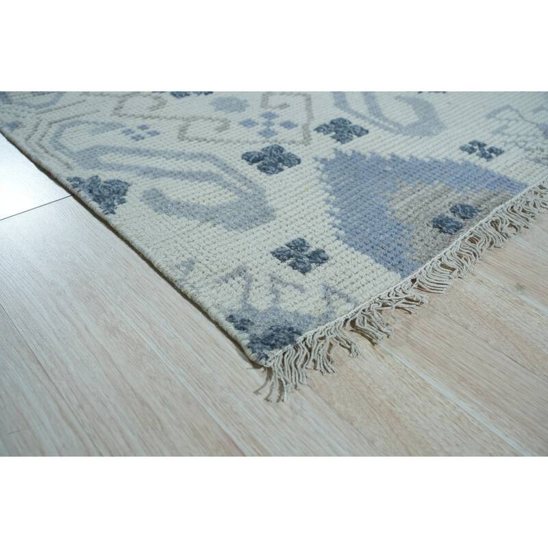 Home Décor Hand-Knotted Wool Oushak Rug, Grey | Luxurious & Timeless Area Rug for Enhancing Your Living Room, Bedroom