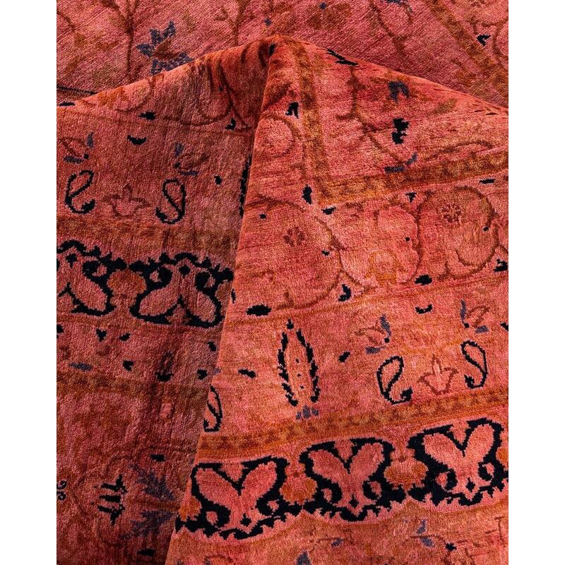 Contemporary Overdyed Wool Hand Knotted Area Rug - 5' 10" x 9' 5"