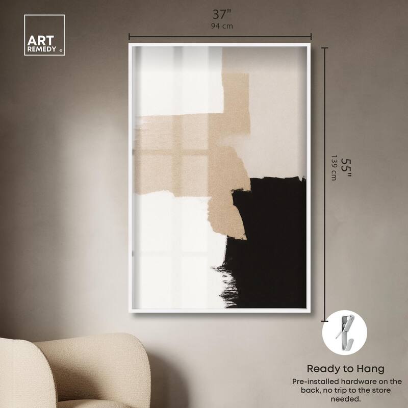 Beige and Black II Shadowbox by Art Remedy