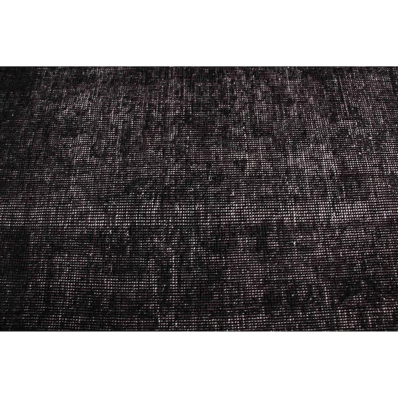 ECARPETGALLERY Hand-knotted Color Transition Black Wool Rug - 5'0 x 7'1