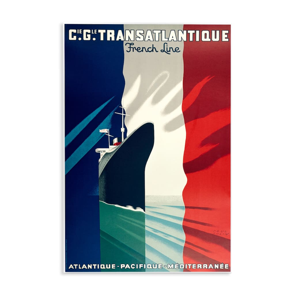 Stupell Antique French Cruise Ship Wall Plaque Art Design By Marcus Jules