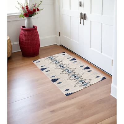 Southwestern Non Skid Woven Durable Area Rug - 31' X '27' X '1