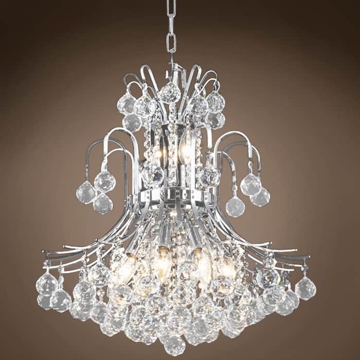Contour 10 Light 19" Chrome Chandelier With Clear European/Swarovski Crystals - 23.00