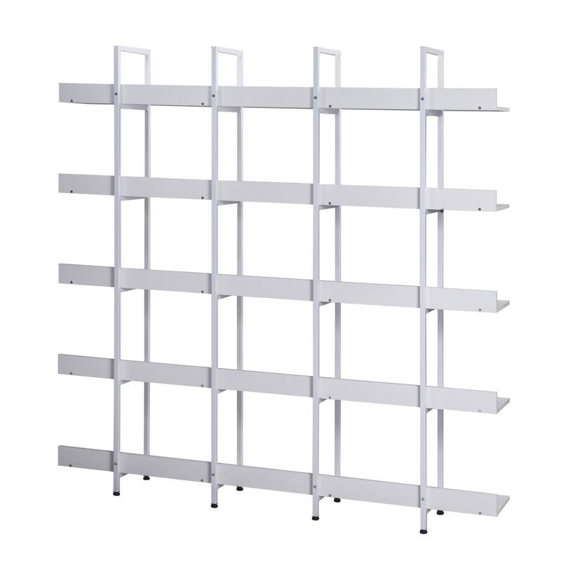 Merax Vintage Industrial 5 Tier Bookcase with Open Shelves