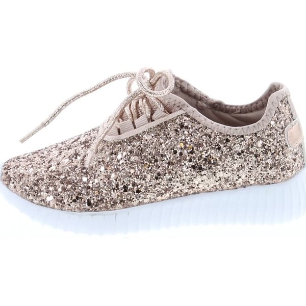 US, Black 13 B M Forever Link Remy-18k Youth Girls Spuer Light Weight Lace Up Glitter Athletic Shoes