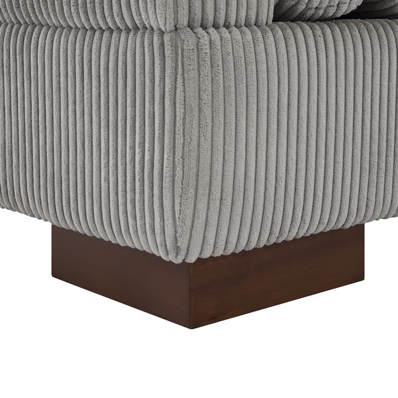 Modern 90 inch Corduroy Loveseat Deep Seat Sofa