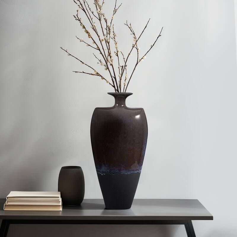 Sagebrook Home Neader Stoneware Vase, Elegant Matte Finish, Novelty, Stoneware, Ombre, Perfect for Any Room - 11" x 6" x 23"