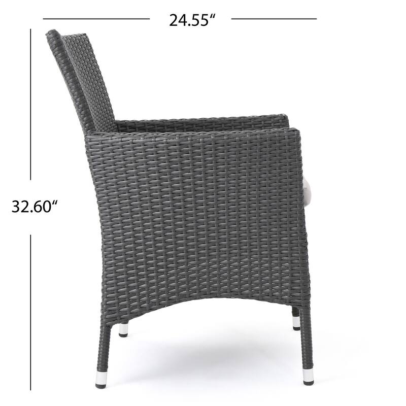 Christopher Knight Home Malta Wicker Patio Armchairs (Set of 2)