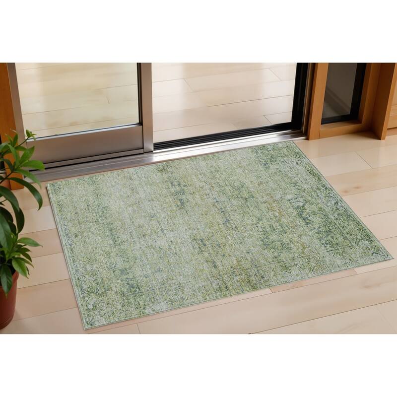 HomeRoots Abstract Traditional Rectangle Outdoor Rug - 3' x 5'