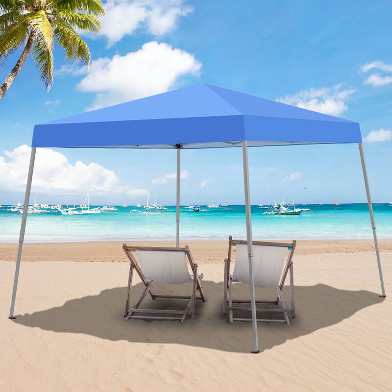 Ainfox 10 x 10ft Pop Up Canopy Tent Instant Shelter UV-protected Inclined Leg - Blue