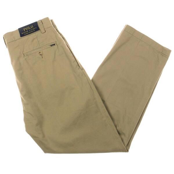 Shop Polo Ralph Lauren Mens Khaki Pants Classic Fit Pleated