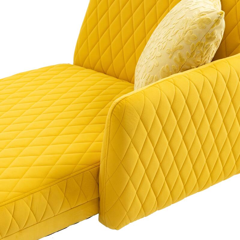 COOLMORE Velvet Sofa Loveseat Sofa with metal feet