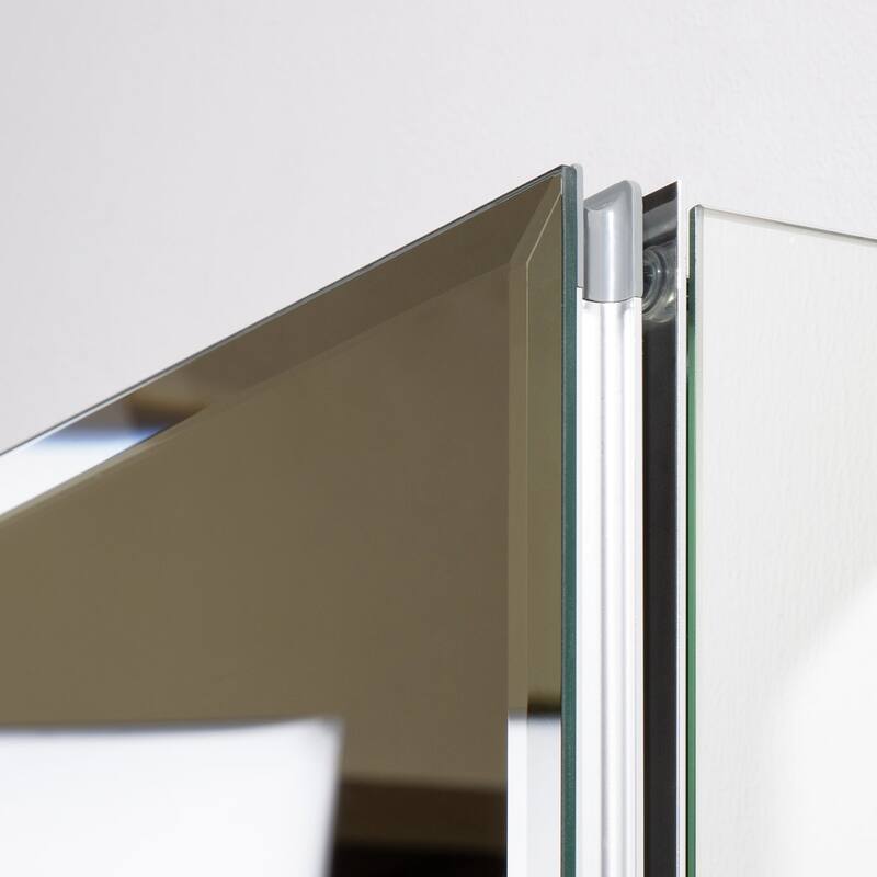 Rectangular Aluminum Recessed Mount/Surface Mount Medicine Cabinet with Mirror and Adjustable shelves
