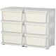 preview thumbnail 9 of 7, 3 Tier Kids Toy Storage Organizer Storage Unit with Removable Drawers,Cream White