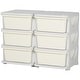preview thumbnail 9 of 7, Qaba 3 Tier Kids Storage Unit, 6 Drawer Chest Toy Organizer Plastic Bins for Kids Bedroom Nursery Kindergarten - Cream White