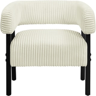 Yaheetech Corduroy Accent Chair with Solid Wood Legs for Living Room, Bedroom