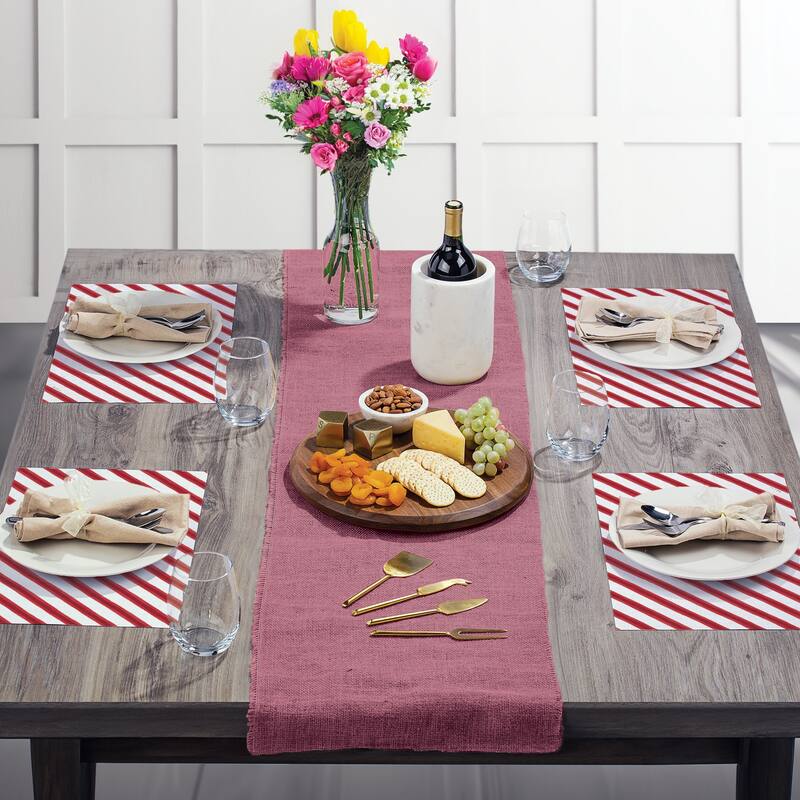Holiday Stripe 24 Sheet Reusable Premium Paper Stock Placemats in Resealable Storage Bag Made in The USA 17" x 11"