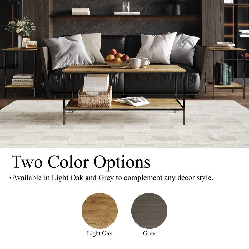 CraftPorch Simple 3- Pieces Coffee Table Set