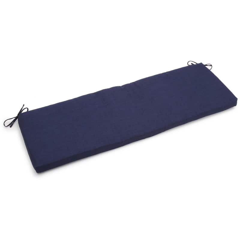Patterned Indoor/Outdoor Bench Cushion (48-, 51-, or 54-inches wide) - 54" wide - Azul