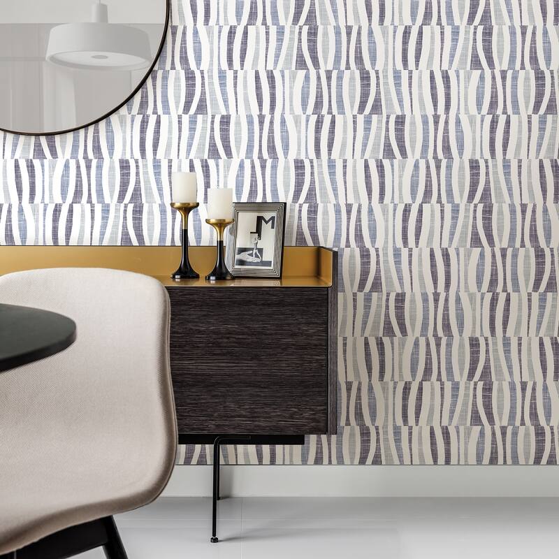 A-Street Prints Tides Blue Abstract Texture Wallpaper