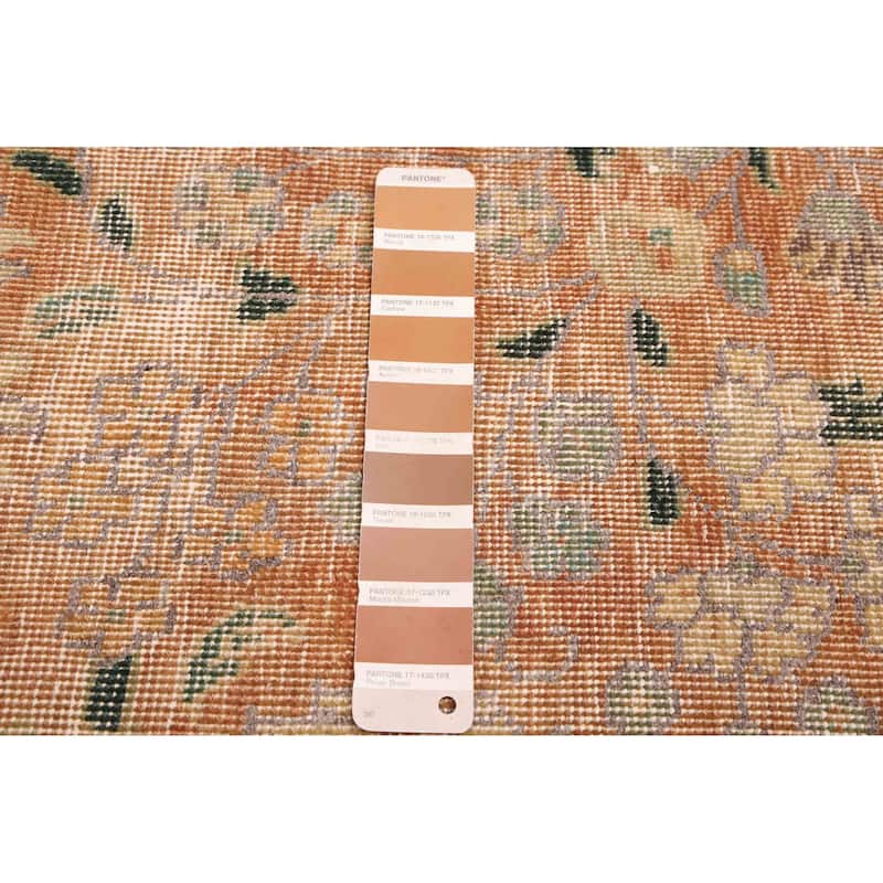 ECARPETGALLERY Hand-knotted Antalya Vintage Burnt Orange Wool Rug - 9'0 x 12'6