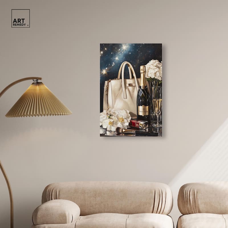Cheers to Starry Glam Canvas by Art Remedy, Gallery Wrapped