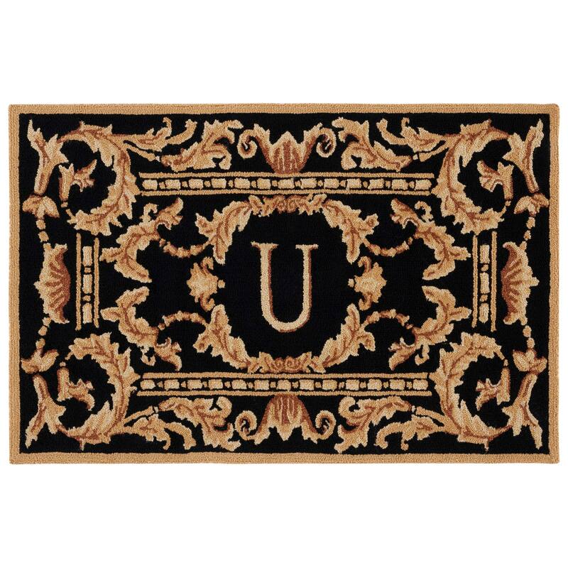 SAFAVIEH Handmade Monogram Kyousuke Casual Rug - 2' 6" x 4' - Black - U