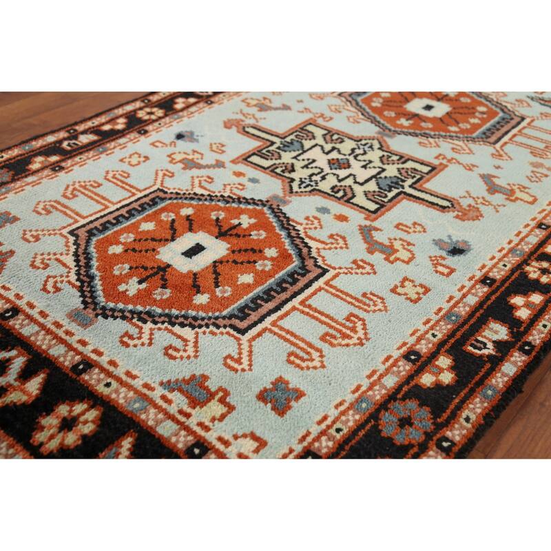Khotan Indian Accent Rug Hand-Knotted Wool Carpet - 2'11"x 5'1"