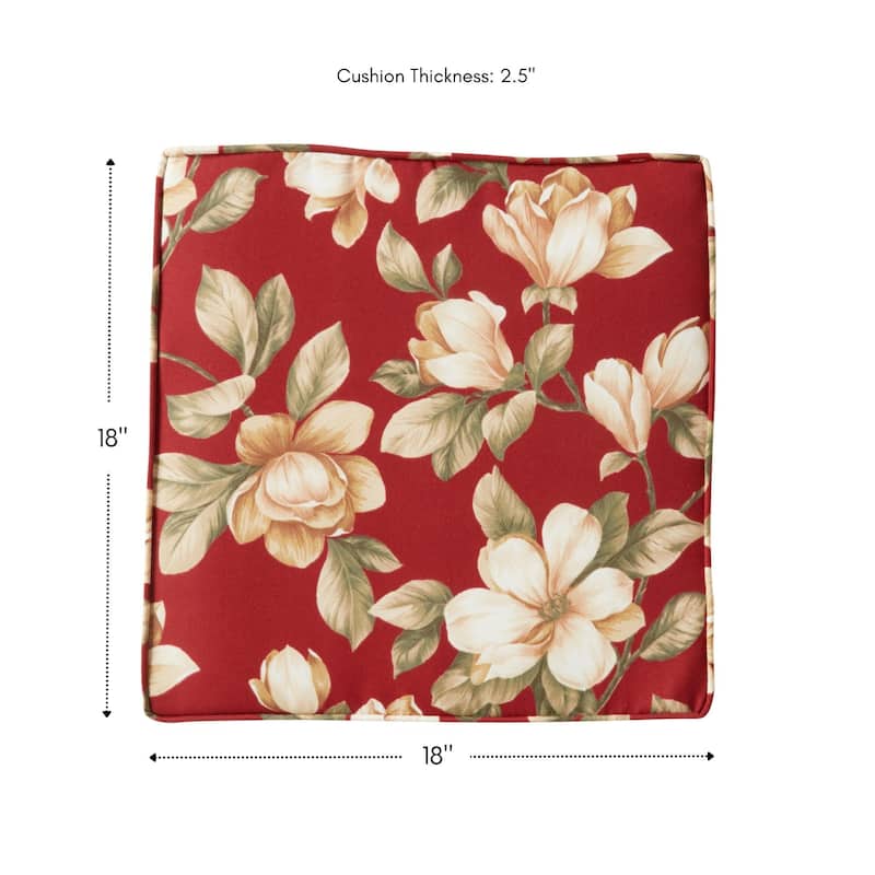 Greendale Home Fashions 18" Square Outdoor Chair Pad (Set of 2)