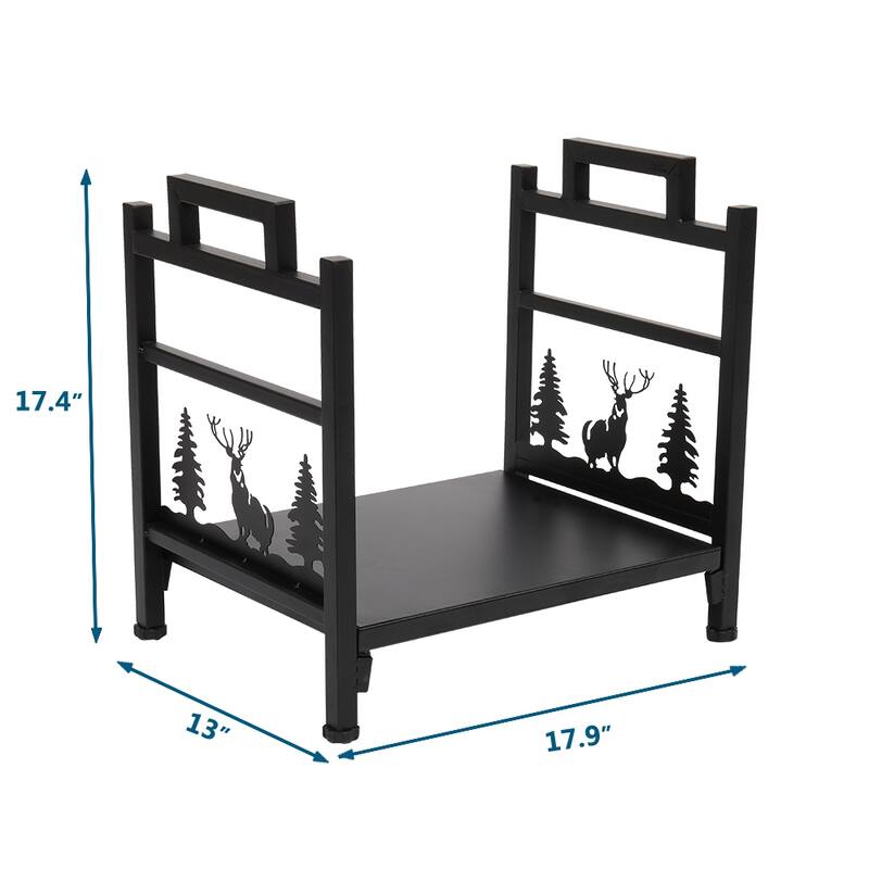 Single Layer Firewood Holder With Animal Pattern