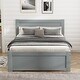 preview thumbnail 15 of 25, Twin Size Wooden Platform Bed Frame with one Storage Rack on Wheels, one Drawer & Two Shelves for Boys Girls, Noise-Free