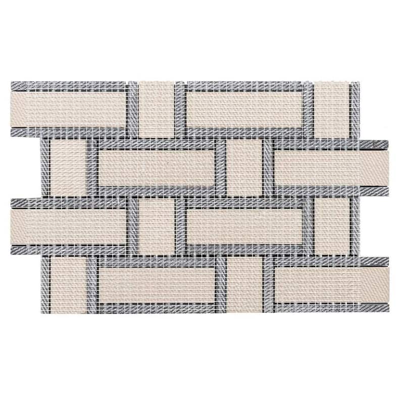 Stately Tre Basketweave 9.5x14 Porcelain Mosaic Tile - Floor, Wall, Backsplash