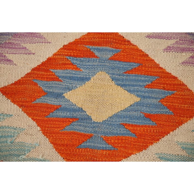 Southwestern Kilim Area Rug Flatweave Wool Carpet - 3'3"x 5'0"
