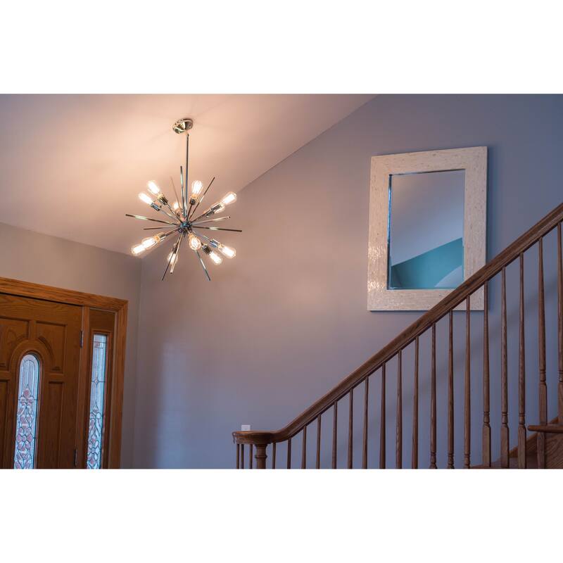 Estelle 12 Light Mid-Century Modern Sputnik Pendant - 27.5-in W x 27.5-in H x 27.5-in D