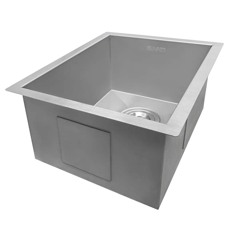 Ruvati 14-inch Undermount 16 Gauge Zero Raduis Bar Prep Kitchen Sink Stainless Steel Single Bowl - RVH7110