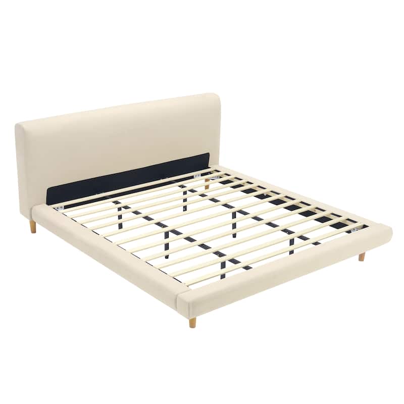 Christopher Knight Home - Havenoak Modern Upholstered Bed Frame with Chunky Headboard