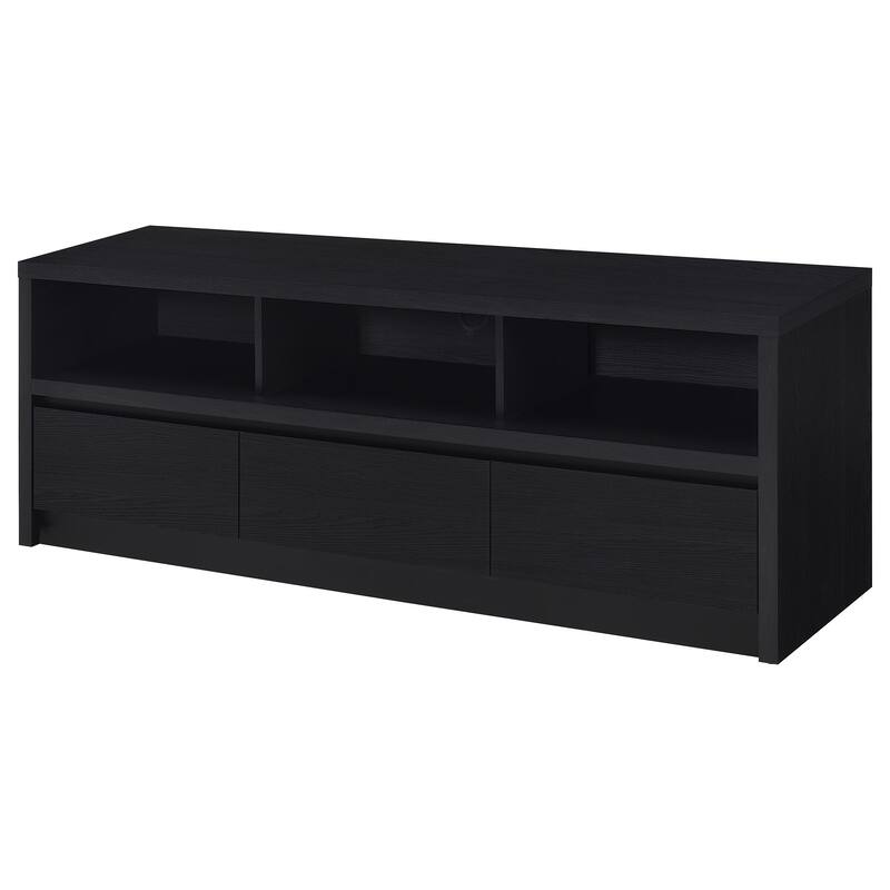 O'Brien Black 3-drawer TV Stand Media Console