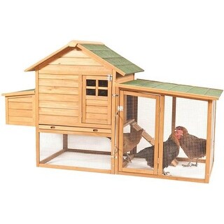 The Chicken Coop Is Made From A Cardboard Box Covered In Red