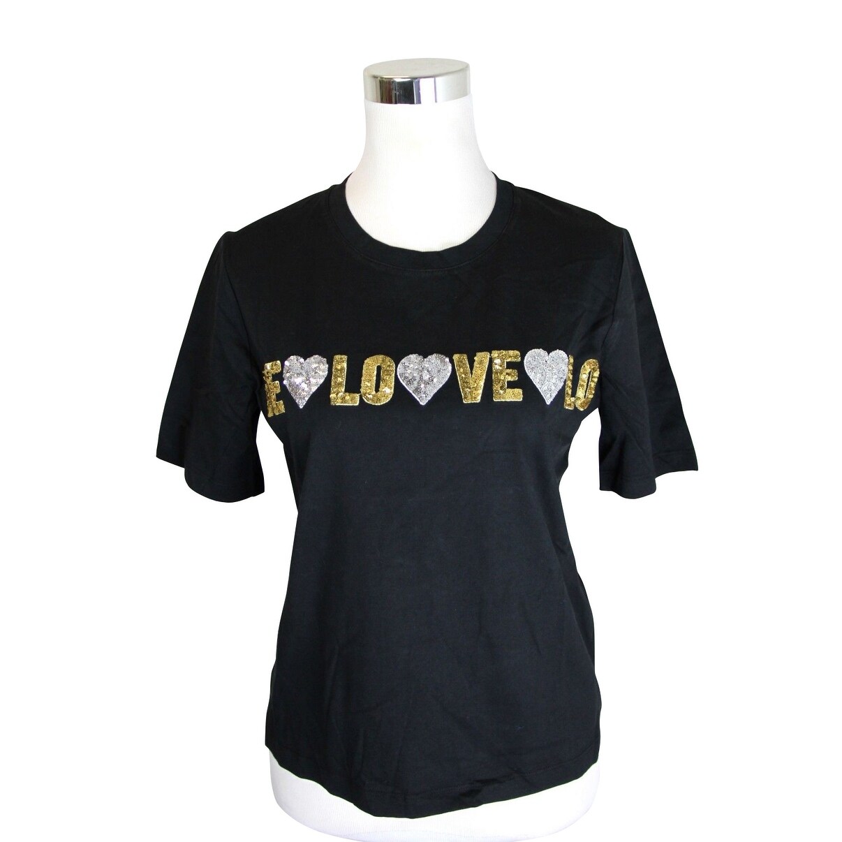 black t shirt with sequins