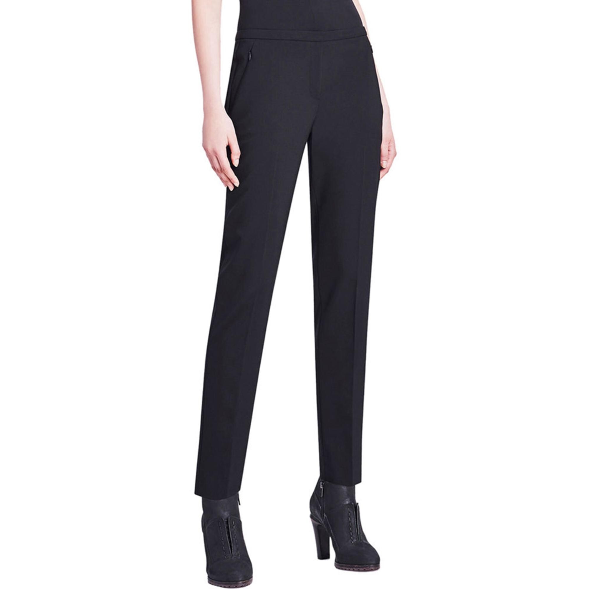 black stretch ankle pants