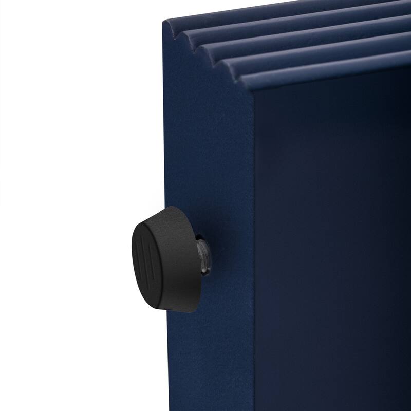 Smooth Surface Entry Table with Adjustable Legs - Navy Blue