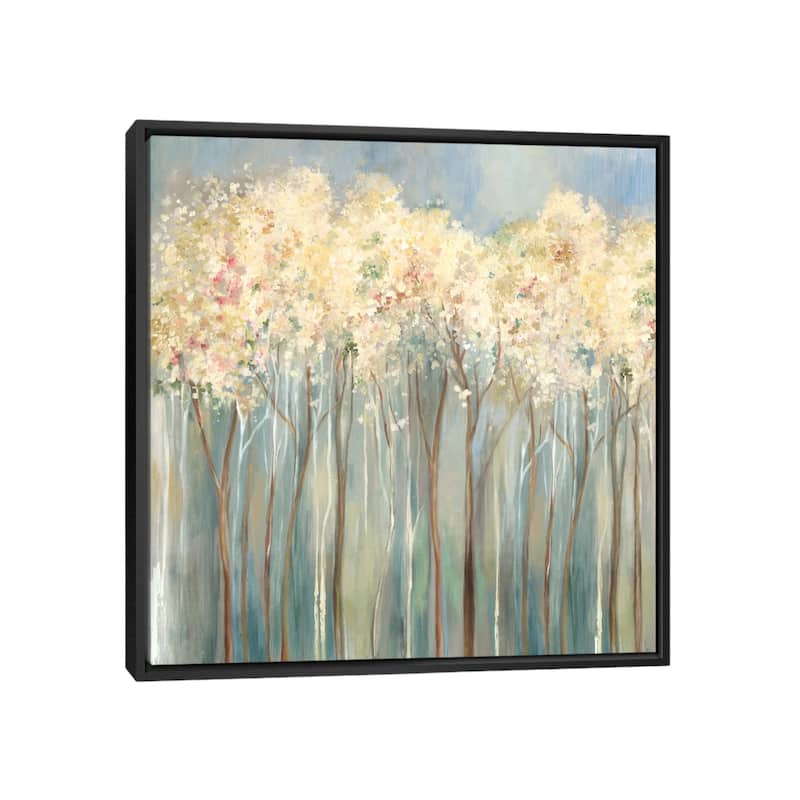 iCanvas "Bright Light City" by Allison Pearce Framed Canvas Print - Black - 18x18