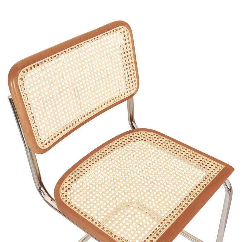 Breuer Chair Company Marcel Breuer Cesca Cane Cantilever Side Chair w/ Chrome Steel Frame (Various Wood & Cane Colors)