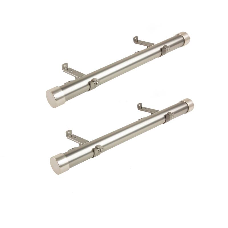 1.5 Inch Diameter Side Curtain Rod Set of 2, 12-20 Inch, Stylish Space-Saving Design for Adding Drapes to Window Sides - 20