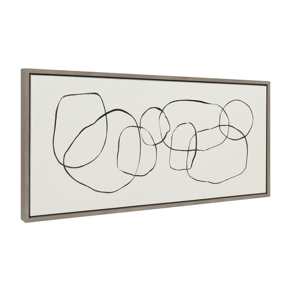 Kate and Laurel Sylvie Circles Canvas by Teju Reval of SnazzyHues